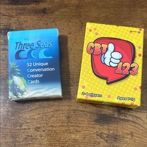 Three Seas Conversation Cards & CBT 123 Card Game Pair